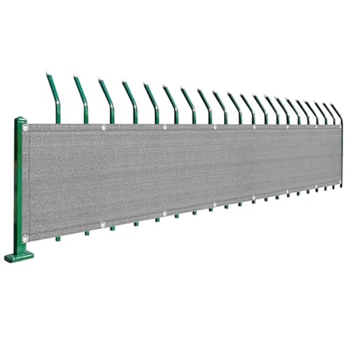 SXEVZOO Draußen Zaun Abdeckung Höhe 40cm/60cm/80cm Balkon Sichtschutz Verschieden Lang Geländer-Sichtschutz-Stoff HDPE Reißfest Terrasseverkleidung (220g/m²) (Color : Grey, Size : 60x230cm) von SXEVZOO