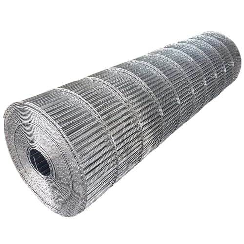SXEVZOO Geschweißter Drahtzaun, 1'' x 4'' Verzinkter Maschendrahtzaun, Für Hühnerstallbarrieren, Kaninchenzäune, Dekorativer Gartenzaun(1.2x5m) von SXEVZOO