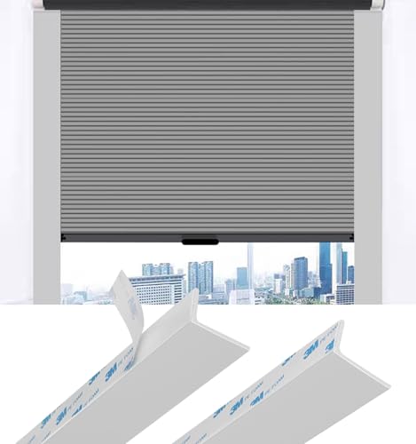 SXEVZOO PVC Lichtspaltblocker Selbstklebend, 100% Verdunkelungslichtblocker Seitenschienen Für Zuhause Schlafzimmer Kinderzimmer(White 2pcs,145cm) von SXEVZOO