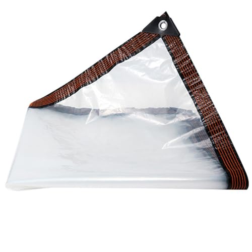 SXEVZOO Plane Transparente Wasserdicht Mit Ösen, Draußen Regenfest Plane Durchsichtig Blatt, Breite 2m 3m 4m Garten Isolierung PE Klar Abdeckung(2x7.5m) von SXEVZOO