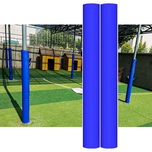 SXEVZOO Runde Stangenpolster 2er-Pack 71 Zoll, Wasserdichter Schaumstoff Umwickelbare Basketball-Polster, Für Outdoor-/Hallenplätze, Garagen, Kellerstangenabdeckung(Blue,19cm/7.5" Pole) von SXEVZOO