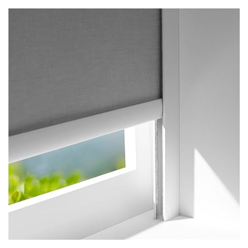 SXEVZOO Schwarz Weiß Grau Seitenfenster-Lichtblocker, 2er-Pack Aluminium Lichtblockierende Seitenschienen Für Jalousien/Rollos(White 2pcs,55cm) von SXEVZOO