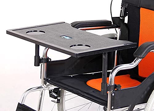 SXFYGYQ Rollstuhl Tablett Rollstuhl Tisch Laptop Tablett Tisch Mit Getränkehalter Kindersitz Universal Manuell Elektrorollstuhl Senioren von SXFYGYQ