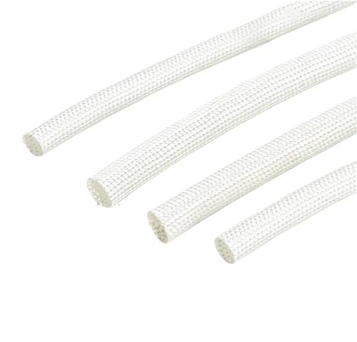 Kabelführungsrohr, geflochtene Fiberglashülle, Hochtemperatur-Glasfaserrohr, Länge 3 Meter, Isoliergeflechthülle, Hochtemperatur-Fiberglashülle(16mm) von SXJY
