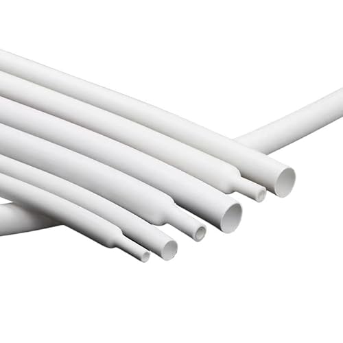 Kabelschlauch, 5 Meter, weiß, 1 mm bis 120, Schrumpfschlauch, Drahtummantelungs-Wickel-Kits(60mm) von SXJY