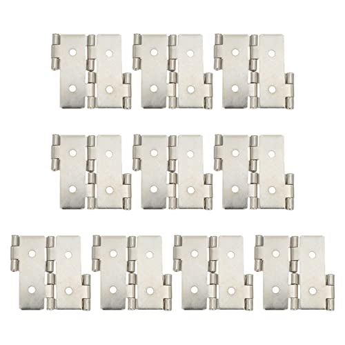 Sanft schließende Schranktürscharniere, 10 Stück, doppeltwirkend, klappbar, für Kicthen Kleiderschrank, Schränke, Spielzeugkiste, 47 mm, Silber Sanft schließende Schranktürscharniere, 10 Stück, doppeltwirkend, klappbar, für Kicthen Kleiderschrank, Schränke, Spielzeugkiste, 47 mm, Silber von SXJY
