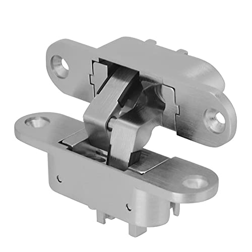 Sanft schließende Schranktürscharniere, 2 Stück, 180 Grad verdeckte Kreuztürscharniere + Schraubenschlüssel, unsichtbares Scharnier aus Zinklegierung, passend for Tortür-Schrankmöbel-Hardware-Set von SXJY