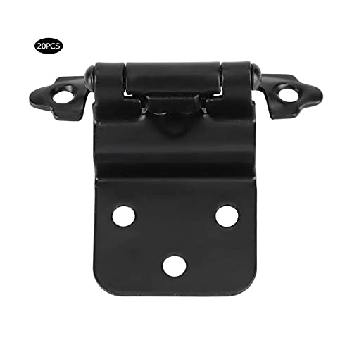 Weich schließende Schranktürscharniere, 20 Stück amerikanischen Stil selbst Federscharniere 3/8 Zoll Home Schrank Kleiderschrank Möbel Scharniere (Color : Black)(Black) von SXJY