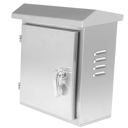 500 * 400 * 160 mm Edelstahl Verteilerkasten Außen Wasserdicht, Wandmontiert Schaltschrank Zählerschrank, Aufputz Metall, Stromkasten Außenbereich, Zählerkasten Outdoor 500 * 400 * 160 mm Edelstahl Verteilerkasten Außen Wasserdicht, Wandmontiert Schaltschrank Zählerschrank, Aufputz Metall, Stromkasten Außenbereich, Zählerkasten Outdoor von SXKBYQ