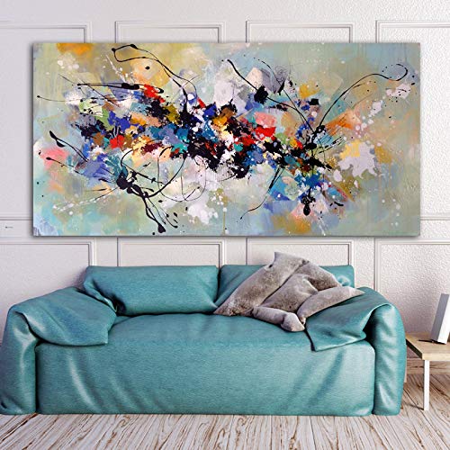 Abstrakte Kunst Gemälde Druck auf Leinwand Bunte Wandkunst Poster und Drucke Cuadros Bilder für Wohnzimmer Dekor Wandbild 80x160cm Rahmenlos Abstrakte Kunst Gemälde Druck auf Leinwand Bunte Wandkunst Poster und Drucke Cuadros Bilder für Wohnzimmer Dekor Wandbild 80x160cm Rahmenlos von SXKJ