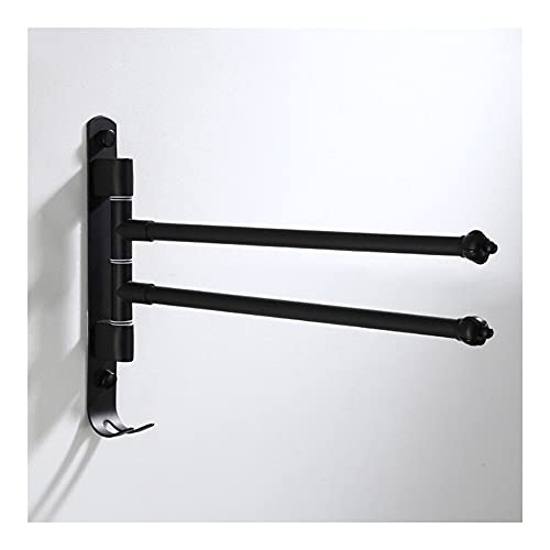 SXKJ Handtuchhalter Handtuchhalter, für Badezimmer, 2-4 drehbare Handtuchstangen, an der Wand montiertes Badezimmerregal aus Aluminium mit Haken, Badezimmerhandtuchhalter Faltbarer Hand SXKJ Handtuchhalter Handtuchhalter, für Badezimmer, 2-4 drehbare Handtuchstangen, an der Wand montiertes Badezimmerregal aus Aluminium mit Haken, Badezimmerhandtuchhalter Faltbarer Hand von SXKJ