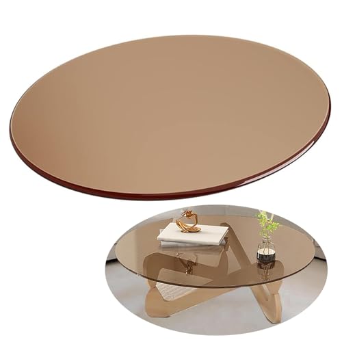 SXKJQER Glasplatte Ø42~100 cm Rund Glasscheibe Tischplatte Glas Kaminplatte Kaminglas DIY Tisch, Glasplatte und Tischplatte Rund Gestalt, Perfekt Geeignet Als Tischplatte, Bodenplatte (Size : 100CM) von SXKJQER