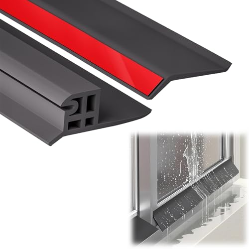 SXKJQER Wasserdichter, Selbstklebender Fensterdichtungsstreifen, Fensterabdichtung Gegen Regen,Fenster-Regenschutz Selbstklebend,Fensterflügel-Regenstreifen(2m(6.6ft),Window Groove 23mm) von SXKJQER