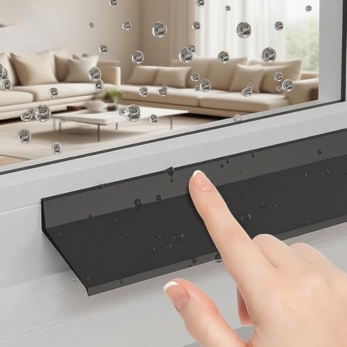 Schwarz Selbstklebende Gummistreifen Für Fenster, Universeller Regenabweiser Aus Verstärktem Gummi For Türen, Fenster, Autos,Fensterflügel-Regenabdichtungsstreifen(4m(13.1ft),5.5cm) von SXKJQER