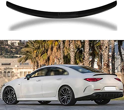 ABS-Material Auto Heckspoiler FüR Mercedes Be nz CLS Class W257 C257 CLS400 CLS550 AMG 2018 2019 2020, Kofferraumdeckel Spoiler Lip Wing Tail Bumper Heckklappe Lip Body Kits Windschutzscheibe von SXLLKI