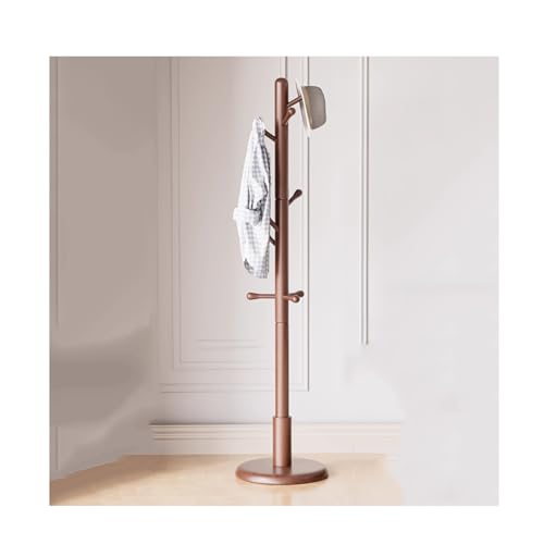 SXLMWJL Garderobenleiste aus Holz, mit Haken und rundem Chassis, für Schlafzimmer, Balkon, Kleiderbügel von SXLMWJL