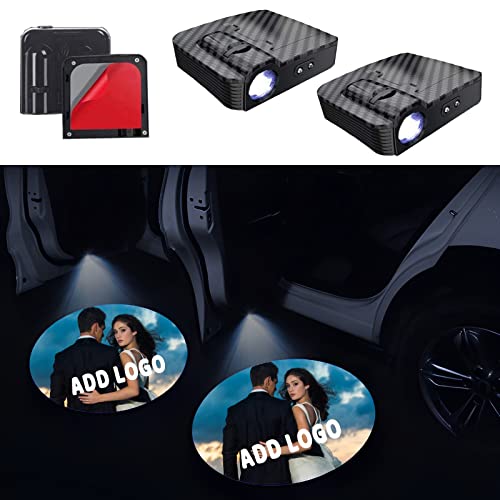 Personalisierte Autotür Logo Projektor - 2 Stück Personalisierte HD LED TüRbeleuchtung Logo Projektor - Led Autotür Logo Licht - Drahtlose Ghost Shadow Logo Licht für Autotür von SXLONG