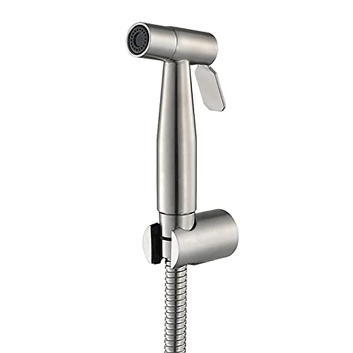 SXLSZ Bidet Handbrause, Toilette Bad Bidet Wandhalterung Bidet Toilettensprüher 304 Edelstahl Bidet Armaturen WC, Duschkopf Bidet mit 1.2m Schlauch und Halter,Brushed Nickel von SXLSZ