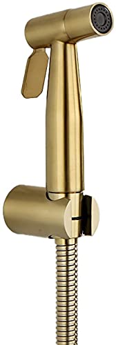 SXLSZ Gold Edelstahl Gold Hand Bidet Sprayer WC Hygiene Wandhalterung Wandhalterung Bidet Spray Set mit Hand Handbrause Bidet,C von SXLSZ