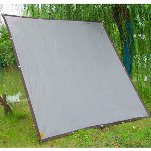 Sonnenschutzsegel 2 x 3 m, 4 x 6 m, Schattentuch für Gartenbalkon, graues Sonnenschutznetz, atmungsaktive Netzplane, Anti-Aging, wasserdicht, Polyester-Markise, 2 x 3 m (7 x 10 Fuß) von SXLXGYL