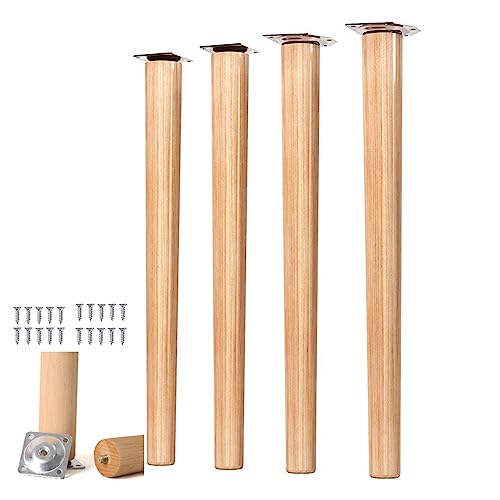 4er-Set konische Möbelfüße aus Massivholz für Schränke, Sofas, Kommoden, Couchtische, TV-Ständer, 25 cm (9,8 Zoll) von SXNFSX