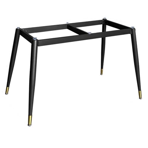 Moderne industrielle Tischbeine aus Metall mit Saugnäpfen, robuster Schreibtischrahmen für Marmor/Glas, Möbelbeine für den Schreibtisch in der Küche zu Hause (125 cm x 55 cm x 72 cm, Schwarz + Gold) von SXNFSX
