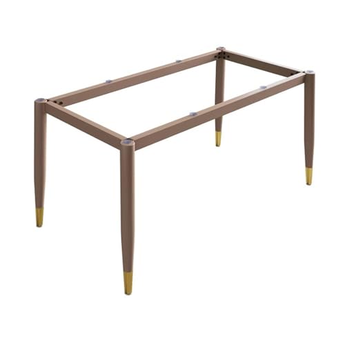 Modernes Möbelbein-Set aus Metall für Küchen-/Esstische, 90 cm x 45 cm x 72 cm, braun-Goldener Rahmen mit Saugnapf und Schraube, geeignet für Marmor, Glas oder Holzplatte von SXNFSX