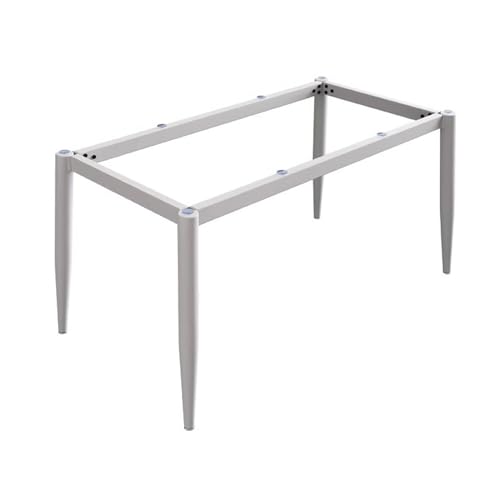 Möbelbein-Set aus Metall für Küchen-/Esstische, Moderne Schreibtischbasis, kompatibel mit Marmor-, Glas- oder Holzplatten, inklusive Saugnapf und Schrauben (110 cm x 55 cm x 72 cm, weiß) von SXNFSX