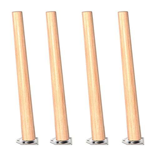 Möbelbeine aus Holz, konisch, schräg, Stützfüße für Kleiderschränke, Fernsehschränke, Nachttische, 4er-Pack (15 cm) von SXNFSX