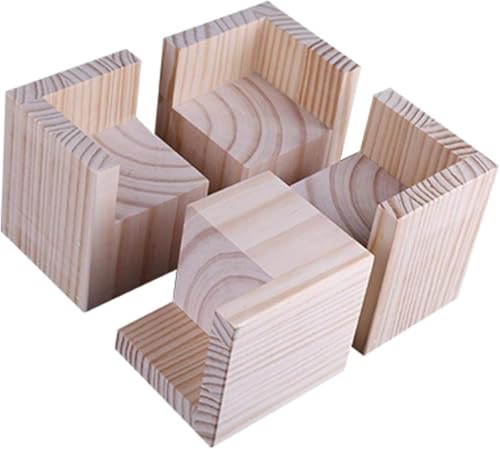 SXNFSX 4er-Pack Möbelbeine, Erhöhungsset, erhöht die Möbelhöhe für Tisch, Schreibtisch, Bett, Holzmöbelfüße, Erhöhung, 7 x 7 x 8 cm von SXNFSX