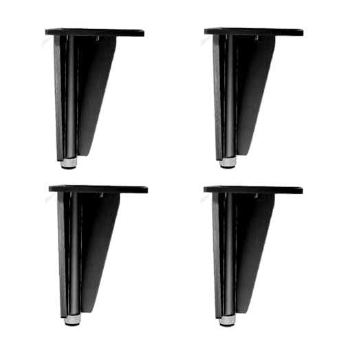 SXNFSX 4er-Pack verstellbare Möbelbeine aus Aluminiumlegierung für Couchtische, Fernsehschränke, Badezimmerschränke, Moderne Heimdekoration, Ersatzbeine (gebürstetes Schwarz, 310 mm/12 Zoll) von SXNFSX
