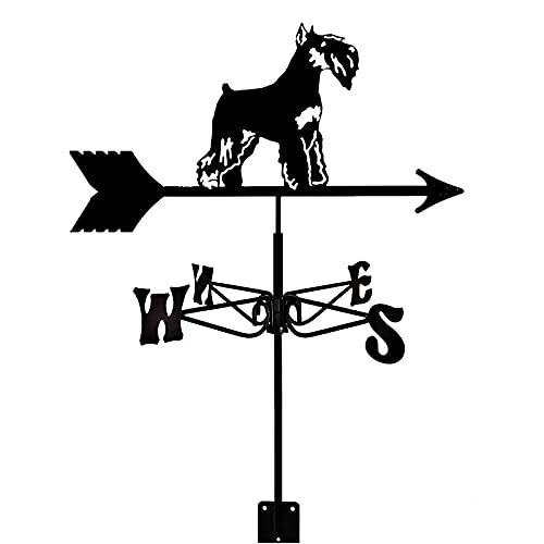 SXNFSX Exquisite Wetterfahne aus Metall, Ornament, Tier-Wetterfahne, Katzen- und Hunde-Silhouette, Windrichtungsanzeiger für die Dekoration von Gartendächern im Freien SXNFSX Exquisite Wetterfahne aus Metall, Ornament, Tier-Wetterfahne, Katzen- und Hunde-Silhouette, Windrichtungsanzeiger für die Dekoration von Gartendächern im Freien von SXNFSX