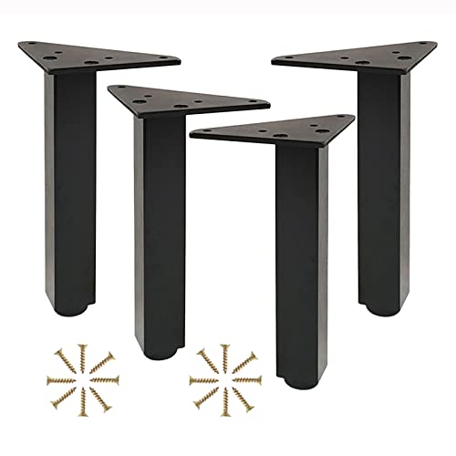 SXNFSX Moderne, verstellbare Möbelbeine aus schwarzem Metall, 4er-Set, 30 cm (11,8 Zoll), für Heimwerker-Badezimmer, Küchenschränke, Betten, Schreibtische und Couchtische von SXNFSX