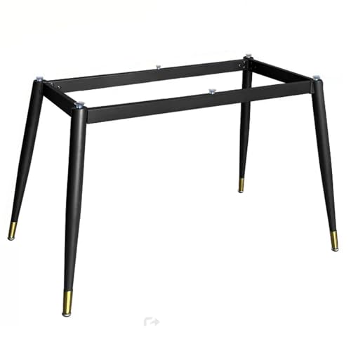 SXNFSX Moderne industrielle Esstischbeine aus Metall mit Saugnäpfen, robuster Schreibtischrahmen für Marmor/Glas, Möbelbeine für die Küche zu Hause (90 cm x 45 cm x 72 cm, Schwarz + Gold) von SXNFSX