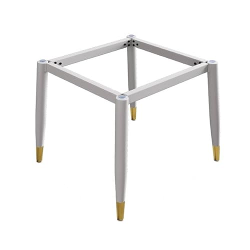 SXNFSX Möbelbeine-Set aus Metall für Küchen- und Esstische, Moderne Schreibtischbasis für Marmor, Glas oder Holzplatte, 45 cm x 45 cm x 72 cm, Weißgold-Finish, inklusive Saugnäpfen und Schrauben von SXNFSX