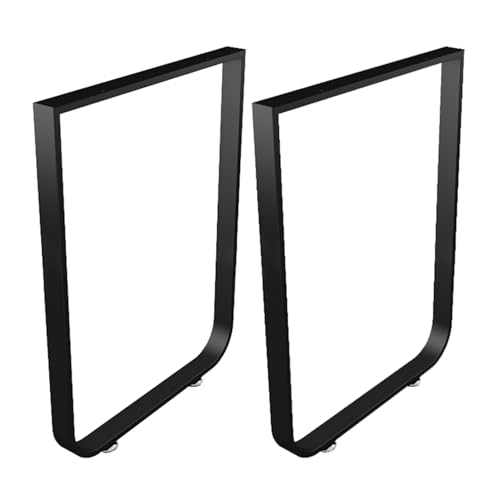 SXNFSX Tischbeine aus Metall, verstellbar, strapazierfähig, Ersatzbeine für Möbel, 2er-Set, Esstischbeine aus Vierkantrohr und Bankbeine aus Eisen (schwarz, 45 x 90 cm) von SXNFSX