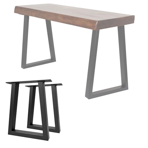 SXNFSX Trapezförmige Tischbeine aus Metall, Industrie-Stil, verstellbare Möbelstützfüße, 2er-Set, 30 x 40 cm und 30 x 72 cm, für Couchtische, Esstische und Bänke, 65 x 72 cm Höhe von SXNFSX