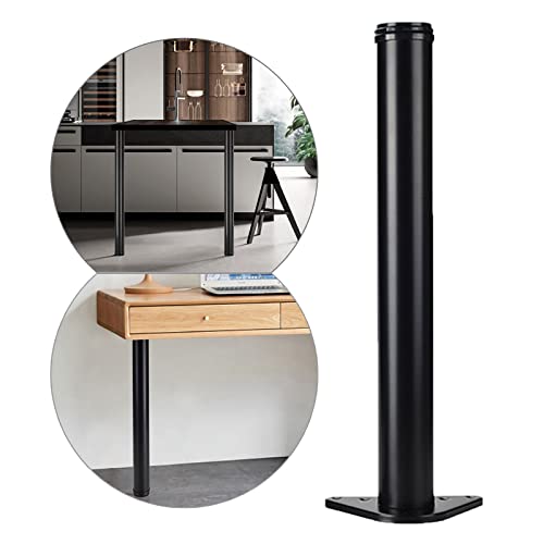 SXNFSX Verstellbare Möbelbeine – Höhenverstellbare Tischbeine – Austauschbare Metallbeine für Büro und Zuhause – Schwarz/Weiß, 130 cm (51,2 Zoll) – Ideal für Schreibtische und Barhocker von SXNFSX