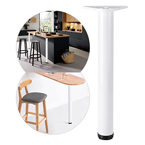 SXNFSX Verstellbare Möbelbeine – Tischfüße aus Metall für Zuhause und Büro – Höhenverstellbare Beine für Schreibtische und Barhocker – Schwarz/Weiß – 90 cm (35,4 Zoll) von SXNFSX