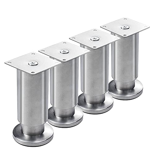 SXNFSX Verstellbare Möbelbeine aus Edelstahl für Moderne, robuste Tische und Schränke, Größe 100 mm/3,9 Zoll von SXNFSX