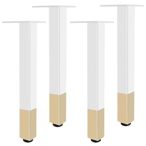 SXNFSX Verstellbare Tischbeine, 4er-Set, runde Möbelfüße aus Aluminiumlegierung für Küche, Fernsehständer, Badezimmerschrank, Höhe 6–40 cm, inklusive Schrauben – 35 cm von SXNFSX