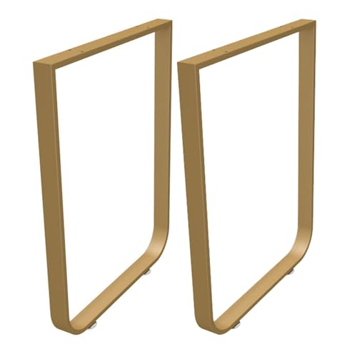 SXNFSX Verstellbare Tischbeine aus Metall, robuste Möbelbeine aus Vierkantrohr, 2er-Set, Bankbeine aus Eisen mit Gold-Finish, 65 x 72,5 cm Höhe von SXNFSX