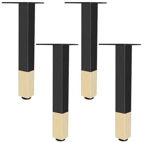 SXNFSX Verstellbare runde Tischbeine, 4er-Set, 6–40 cm, Möbelfüße aus Aluminiumlegierung für Küche, Fernsehständer, Badezimmerschränke – inklusive Schrauben, 25 cm/9,8 Zoll Höhe von SXNFSX