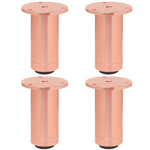 SXNFSX Verstellbare runde Tischbeine, Aluminiumlegierung, gebürstetes Finish, Höhe: 8–30 cm, 4er-Set, Möbelfüße für Konsolentische, inklusive Schrauben für eine einfache Montage SXNFSX Verstellbare runde Tischbeine, Aluminiumlegierung, gebürstetes Finish, Höhe: 8–30 cm, 4er-Set, Möbelfüße für Konsolentische, inklusive Schrauben für eine einfache Montage von SXNFSX