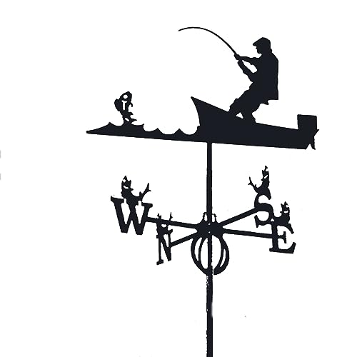 SXNFSX Wetterfahne für den Hof, Garten, Angeln, Wetterfahnen aus Edelstahl, für den Außenbereich, Dach, Bauernhof, Garage, Dekoration, schwarzes Finish, 30,5 x 50,8 cm SXNFSX Wetterfahne für den Hof, Garten, Angeln, Wetterfahnen aus Edelstahl, für den Außenbereich, Dach, Bauernhof, Garage, Dekoration, schwarzes Finish, 30,5 x 50,8 cm von SXNFSX