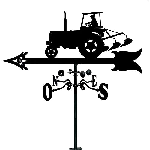 SXNFSX Wetterfahnen für Garten, Metallmaterial, Traktor als Modell, geeignet für den Hof, Dekoration, Windrichtungsanzeiger, Schwarz, 14 x 22 Zoll SXNFSX Wetterfahnen für Garten, Metallmaterial, Traktor als Modell, geeignet für den Hof, Dekoration, Windrichtungsanzeiger, Schwarz, 14 x 22 Zoll von SXNFSX