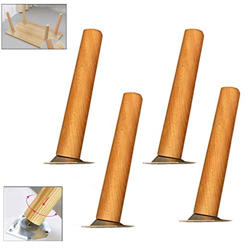 Set mit 4 Möbelbeinen aus massivem Buchenholz – 39,9 cm, geneigter Ersatz für Küchen-Esstische, Kaffeebetten, Schränke, Bänke, TV-Schränke, mit Montagezubehör Set mit 4 Möbelbeinen aus massivem Buchenholz – 39,9 cm, geneigter Ersatz für Küchen-Esstische, Kaffeebetten, Schränke, Bänke, TV-Schränke, mit Montagezubehör von SXNFSX