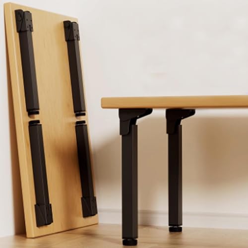 Set mit 4 verstellbaren schwarzen Klapptischbeinen, 90-Grad-Ersatzfüße aus Metall für Fernsehschränke, Möbel und Klapptische (32 cm) von SXNFSX