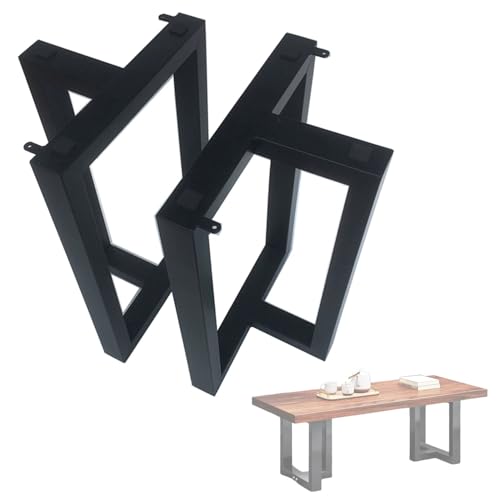 Tischbeine aus Metall, 2er-Set, robuste Möbelbeine für selbstgebaute Bänke oder Couchtische, 68 cm hoch, 50 x 30 mm Rohr, Beistelltischbeine für zusätzliche Stabilität und Stil Tischbeine aus Metall, 2er-Set, robuste Möbelbeine für selbstgebaute Bänke oder Couchtische, 68 cm hoch, 50 x 30 mm Rohr, Beistelltischbeine für zusätzliche Stabilität und Stil von SXNFSX