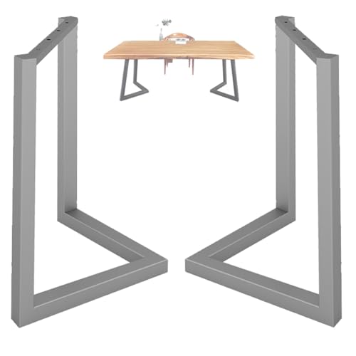 V-förmige Tischbeine aus Stahl, 2er-Set, robuste Möbelbeine aus Metall für Esstische, 68 cm Höhe, 40 cm Breite, Industrie-Landhausstil, Grau V-förmige Tischbeine aus Stahl, 2er-Set, robuste Möbelbeine aus Metall für Esstische, 68 cm Höhe, 40 cm Breite, Industrie-Landhausstil, Grau von SXNFSX